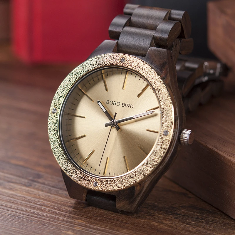 BOBO BIRD Wooden Men Watches erkek kol saati Quartz Handmade Unique Casual Wristwatches Gifts Timepieces Drop Shipping V-P05