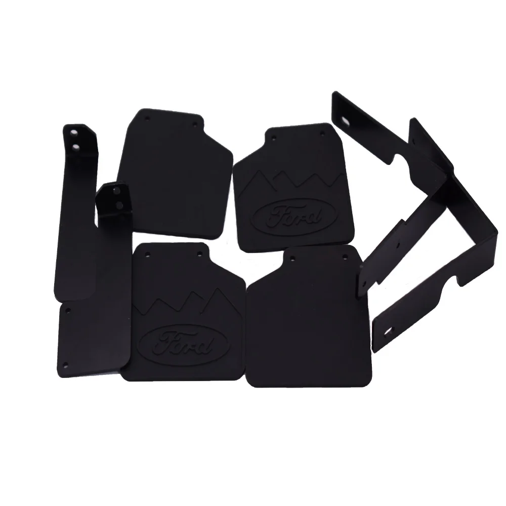 

1set Front & Rear Mud Flaps Rubber Fender Upgrade Part For 1/10 RC Crawler Car Traxxas TRX4 TRX-4 D110 Ford