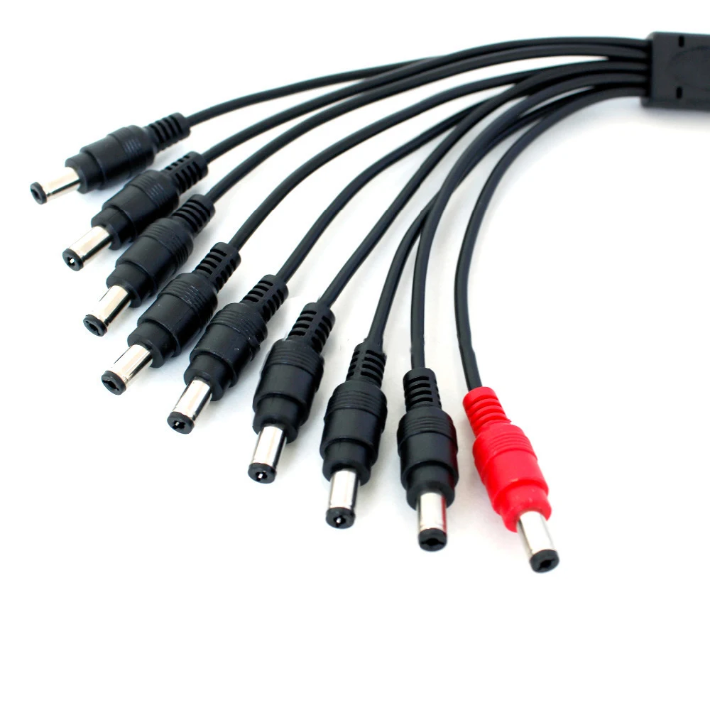 1 to 9 DC Power Splitter Cable DVR Plugs for CCTV Camera System video cctv accessories