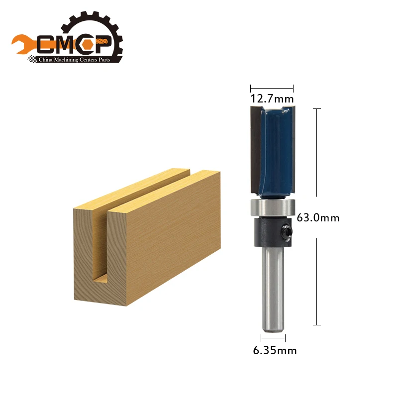 

CMCP 1pc Carbide 1/4" shank Straight Woodworking Milling Cutters Trim Pattern Router Bit For Wood Woring Tool