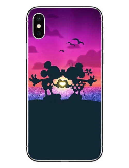 Жесткий чехол для телефона с рисунком Микки и Минни Маус чехол для iPhone 5 5S SE 6 6S 7 XR XS Max 8 8Plus для девочек-принцесс для iPhone X