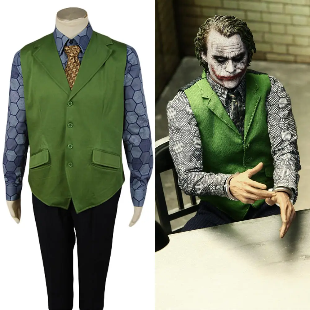 

Batman Dark Knight Joker Cosplay Costume Hexagon Tailor Made Accessories Halloween Carnival For Adult Men