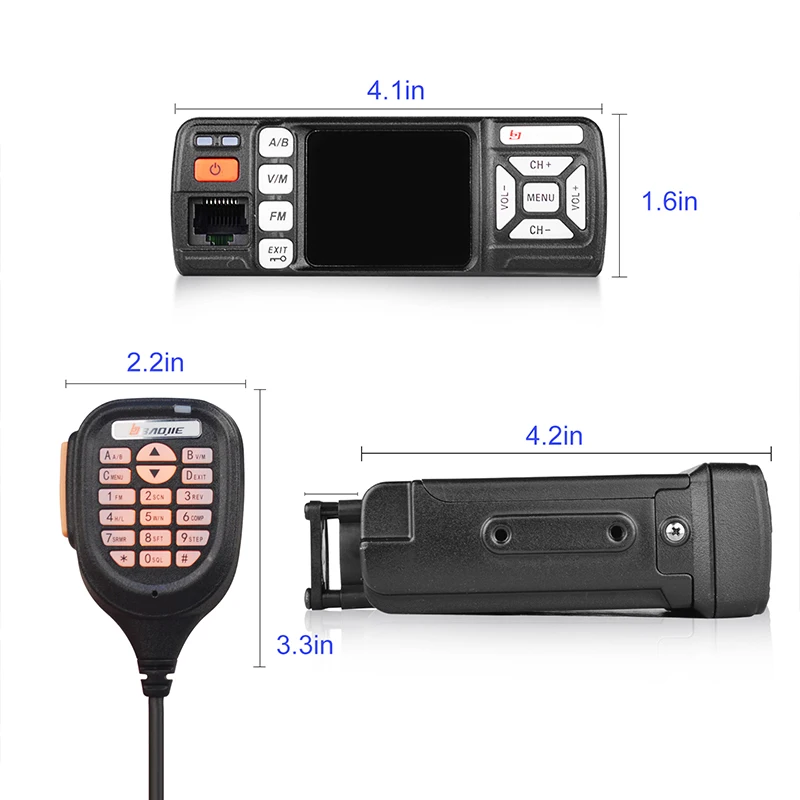 Baojie портативная мини рация 10 км Двухдиапазонная Вт VHF/UHF с функцией