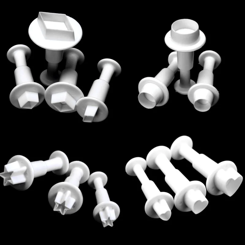 

Star/Dot/Diamond/Heart Shaped Fondant Plunger Cutter DIY Craft Cupcake Decorating Tools Confectionery Pastry Decoration Mold