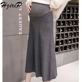 

HziriP Casual Female New Style A-Line Hot Sale 2019 Summer Solid Simple Maternity Skirt Fresh Pregnant Knitted Skirts 2 Colors