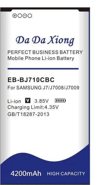 Аккумулятор Da Xiong 4200 мА/ч, EB-BJ710CBC Батарея для samsung Galaxy J7 Edition SM-J7109 J7108 J7008 J7009 J700F