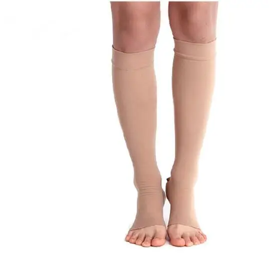 

1 Pair Medical Compression Socks 30-40mmHg Pressure Level 2 Medical Calf Peep-to Socks Varicose Veins Sock Free Shipping