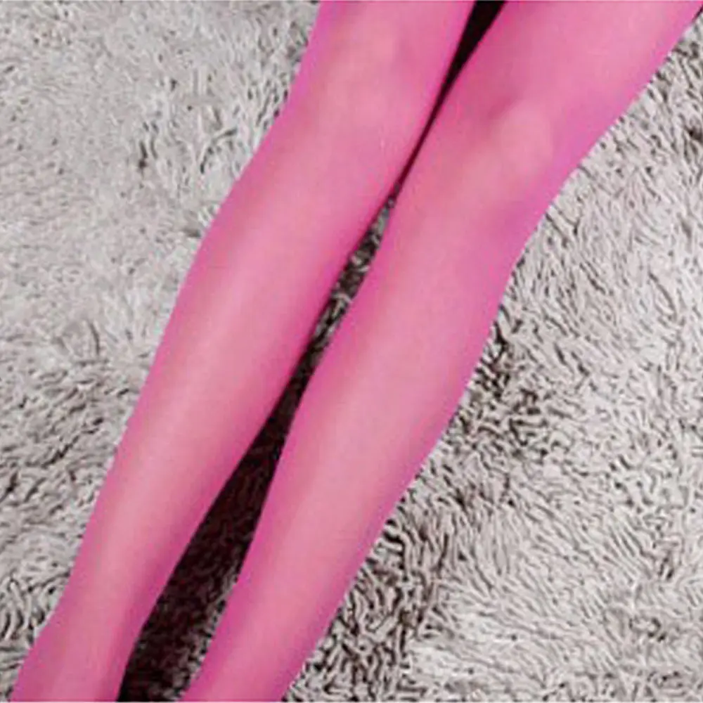 Женские цветные прозрачные колготки 20D, тонкие колготки, чулки, чулочно-носочные изделия SCKLH0013 - Цвет: Hot Pink