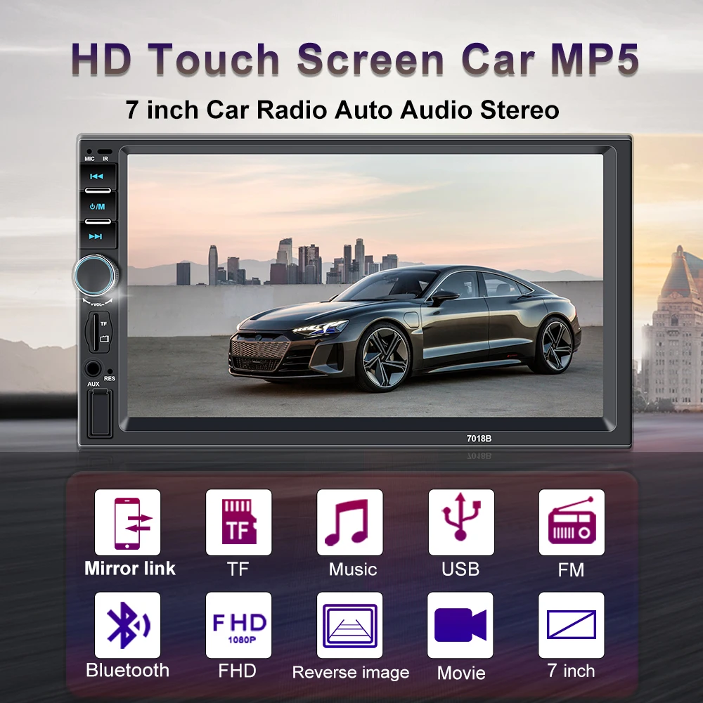 Универсальный 2 din Автомобильный мультимедийный плеер авторадио 2din стерео " сенсорный экран видео MP5 плеер Авто Радио резервная камера
