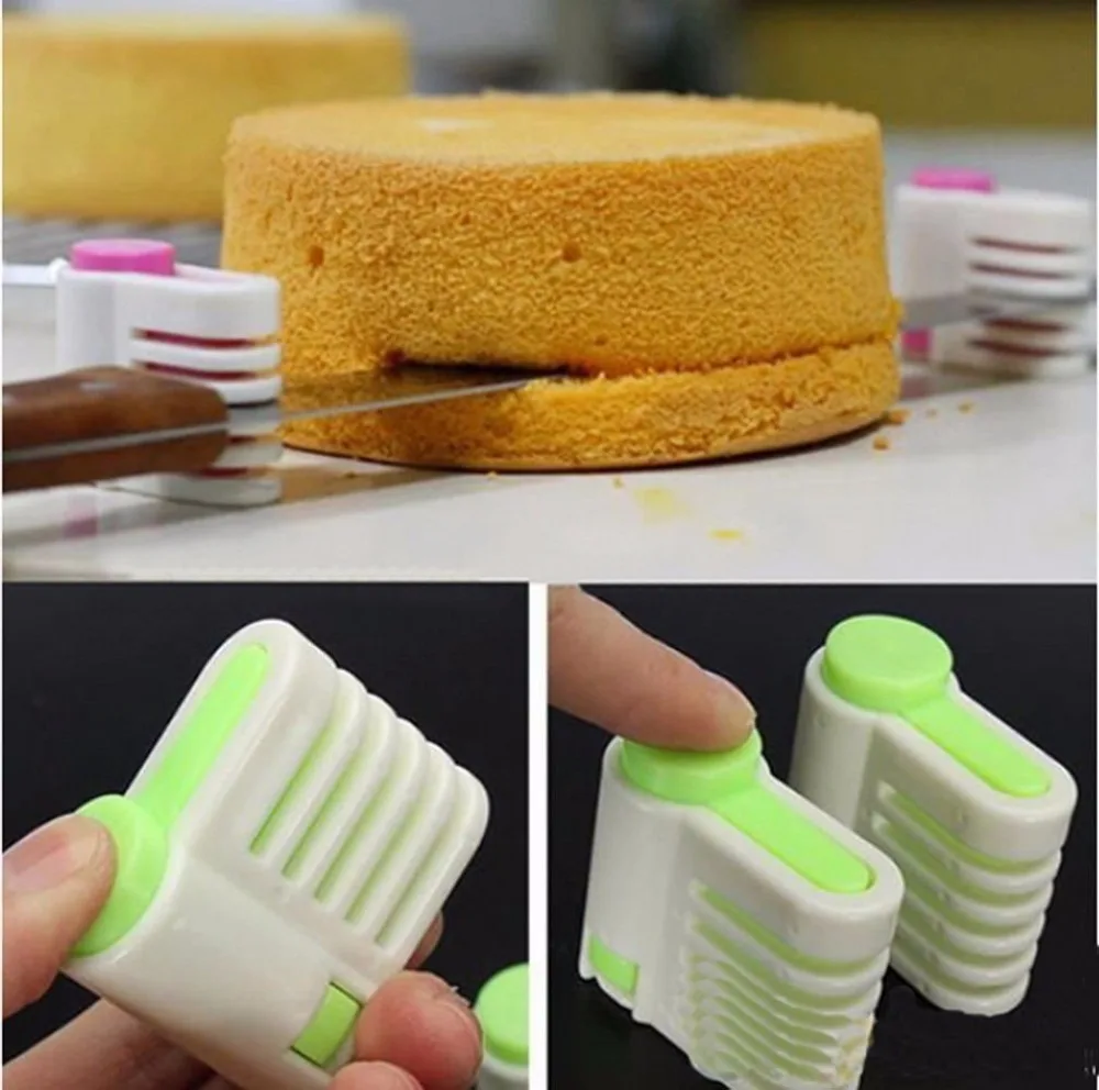 

WALFOS 2 pcs /lot 5 Layers Bread Slicer Food-Grade Plastic Cake Bread Cutter 5 Levers Cutting Bread Knife Splitter Toast Slicer