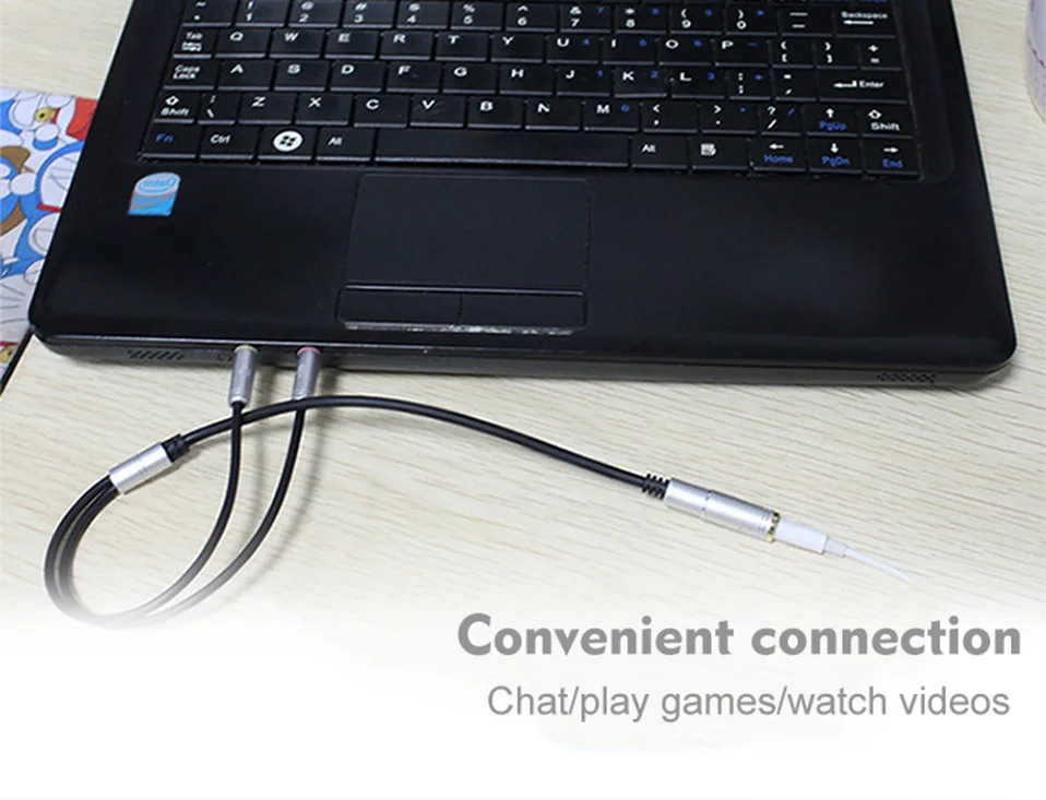 2 in 1 Earphone Audio Extension Cable 3.5mm jack Extender Cord Male to Female Earphone Extender AUX Cable For Computer Headphone (10)