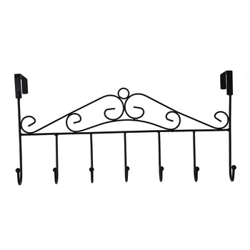 

7 Door Hooks Door Wardrobe Wardrobe Hook Hanger Wall Hanger Coat Hook black