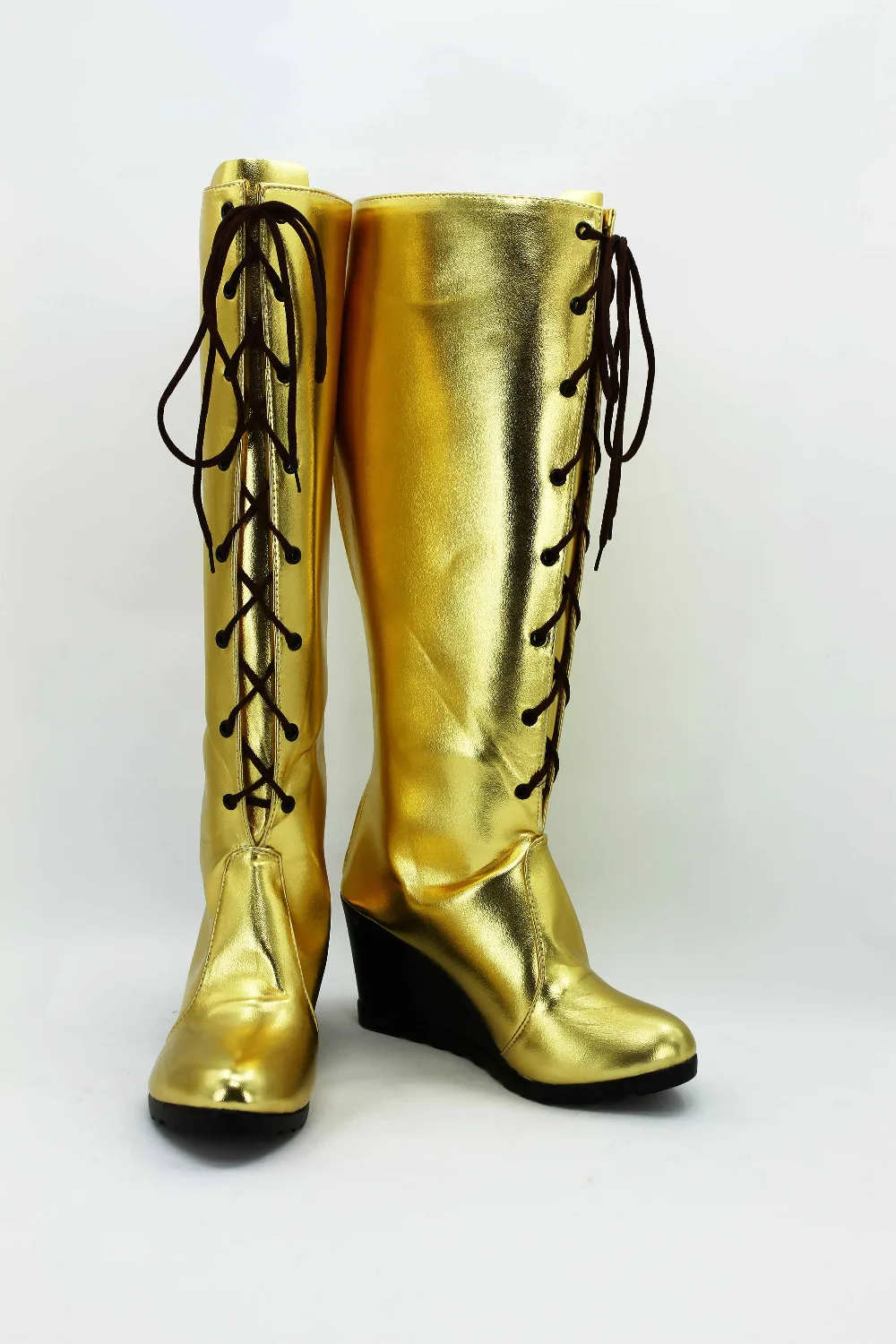 

Vocaloid Luka Megurine cosplay shoes anime gold boots customized