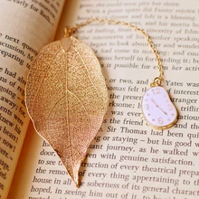 Милая девушка кролик Эйфелева башня закладки высокого класса Золотой цвет лист текстура для чтения страниц книги Марка студенческие канцелярские принадлежности