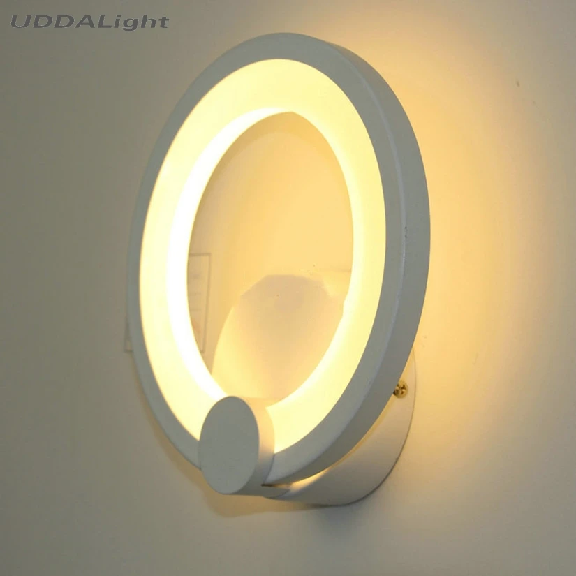 acryli LED Modern fashion carved mirror light wall lamps 12w 16w 190mm 260mm led anti-fog light little round design 30% off