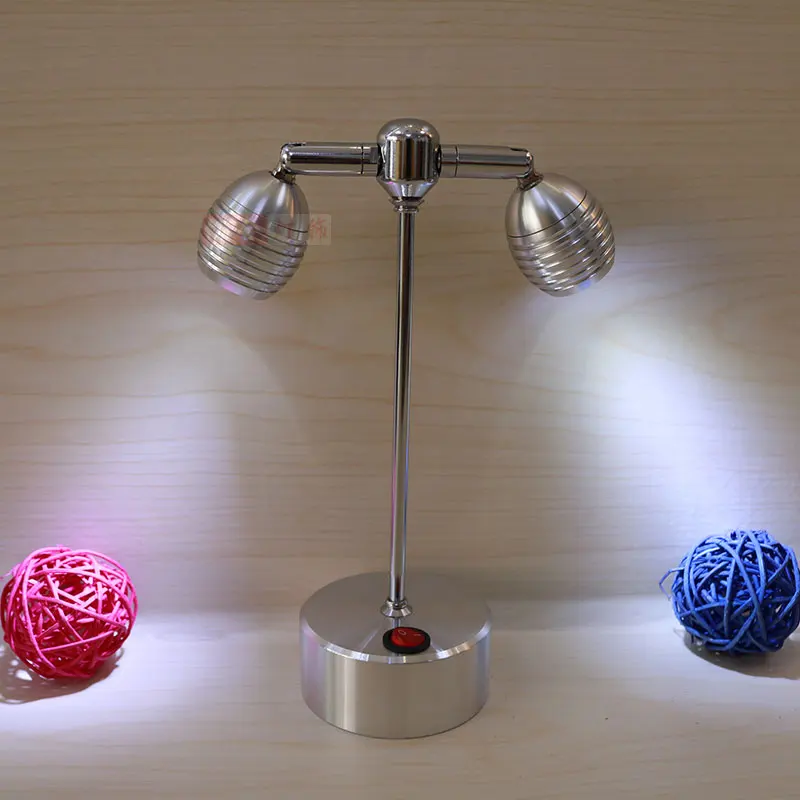 Battery LED Spotlight lamps aluminum window display light ...