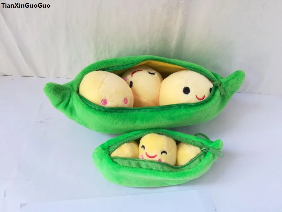 creative toy cartoon pea plush toy 3 peas in a pod pea soft toy one lot
