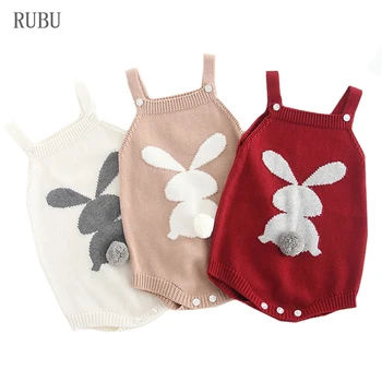 

Knitted Baby Boy Romper Autumn Toddler Cute Rabbit Jumpsuit Kids Lovely Baby Girl Clothes Ropa Bebe Unisex New Born Baby Clothes