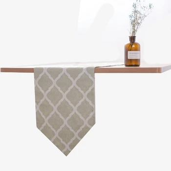 

New European Style Vintage Beige Table Runner With Tassel Home Decor Bed runner