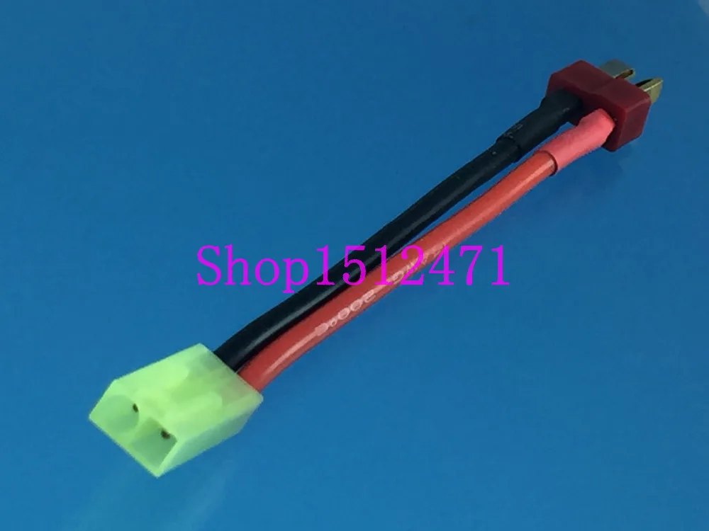 Разъем мама Mini Tamiya к папе T образный переходник с проводом 10 см 14AWG|tamiya mini connector|tamiya