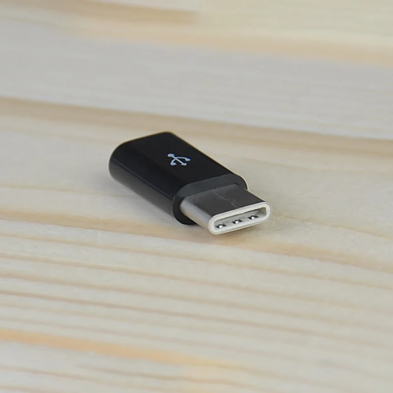 Универсальный Micro USB к usb type C адаптер V8 Разъем конвертер для samsung huawei ZTE Xiaomi lenovo Lg Android type-c type c - Цвет: Черный