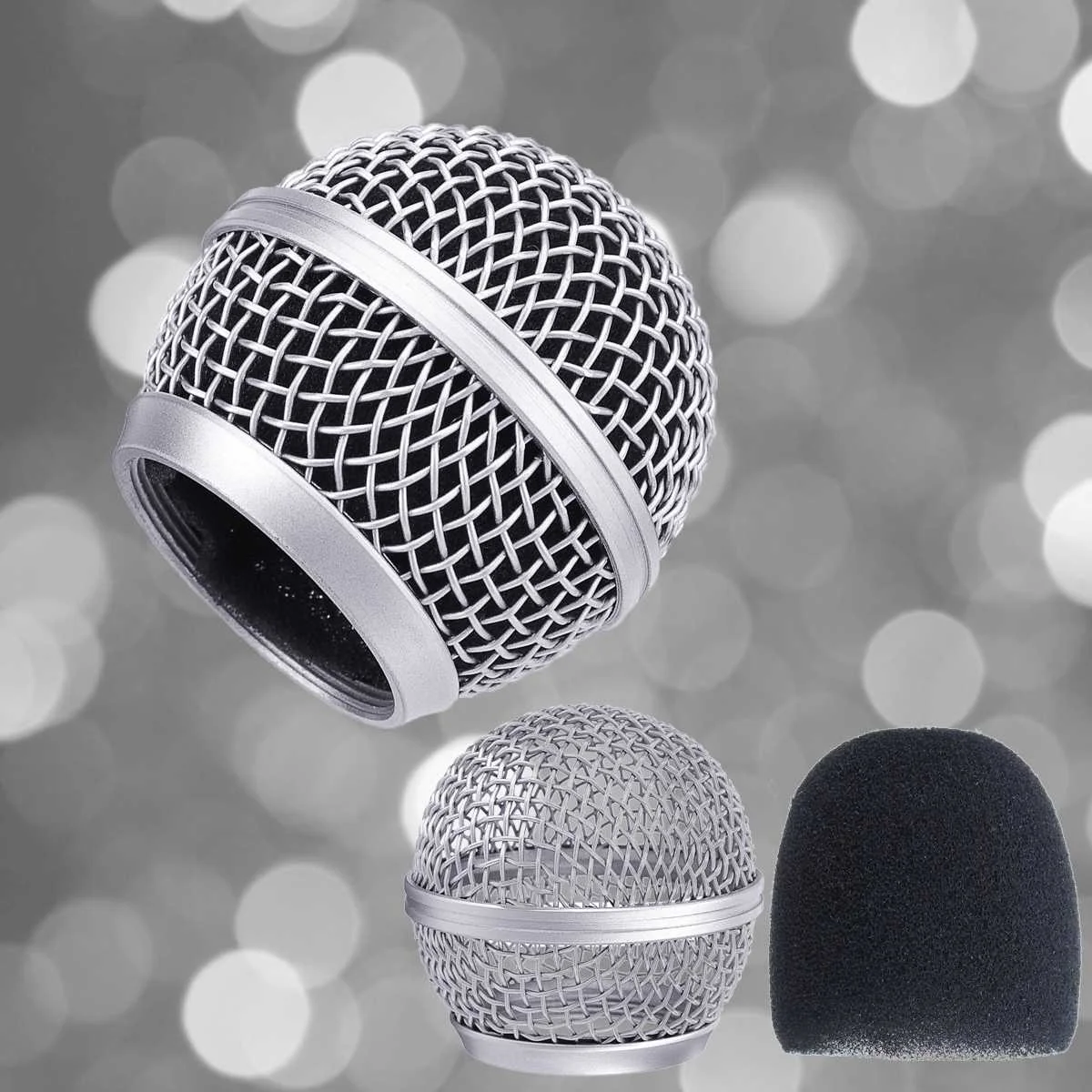 

Imitated Silk Ball Head Mesh Microphone Grille Fits Windscreen Professional Replacement For BETA58 BETA58A SM58S