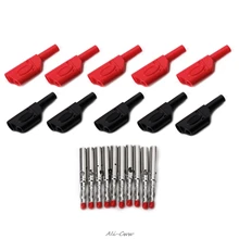 10 комплектов 4 мм мужской выдвижной оболочка Штабелируемый Разъем типа "банан" провод припоя Разъем