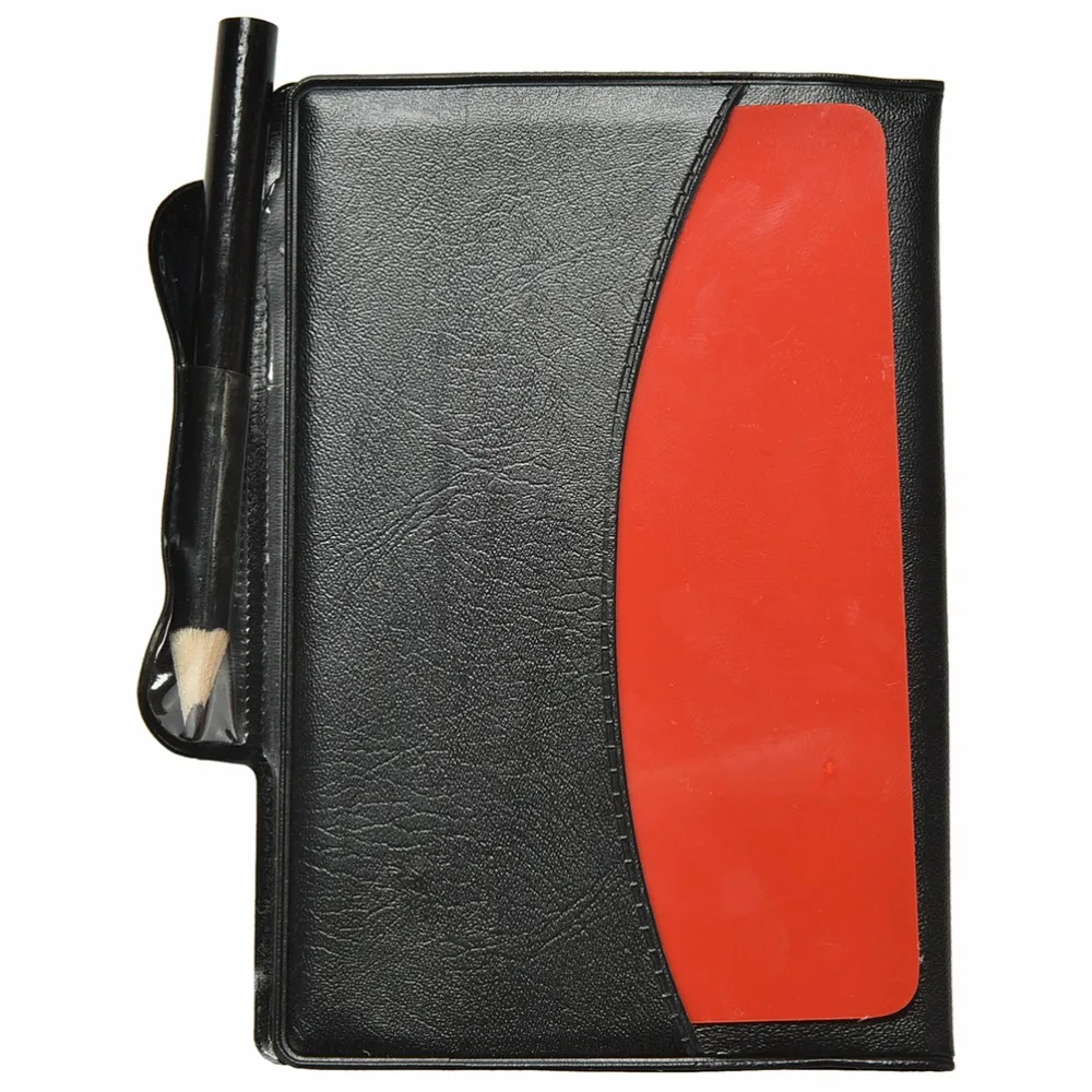 

12x9cm Soccer Referee Red/Yellow Card Pencil Sports Notebook Personalized Sport Match Soccer Note Notebook Sheet Set