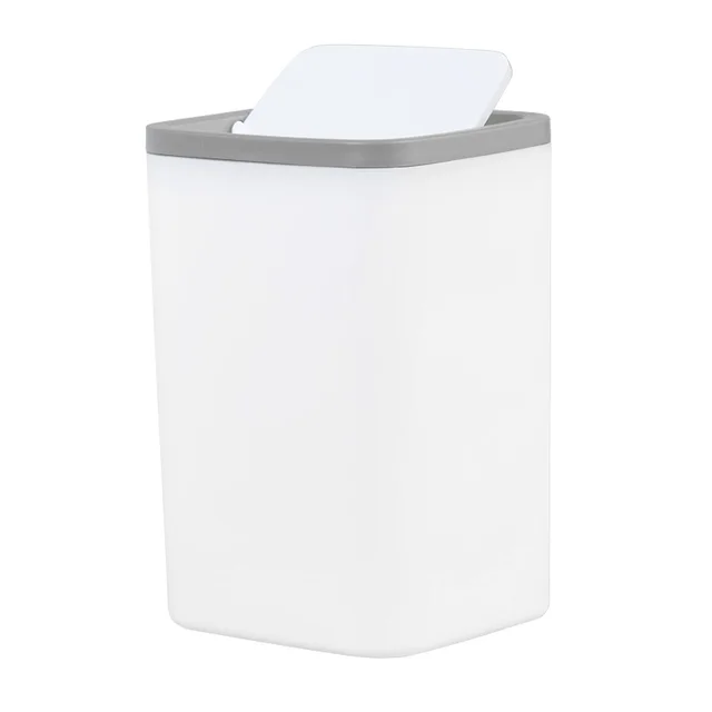 Rolling Cover type Trash can mini Desktop trash Square litter ashcan little Tabletop Trash box