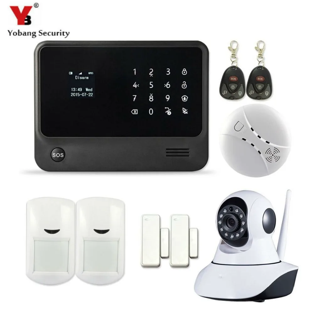 YobangSecurity 433Mhz APP Control Home Protection Touch Keypad WIFI GSM GPRS Security font b Alarm b