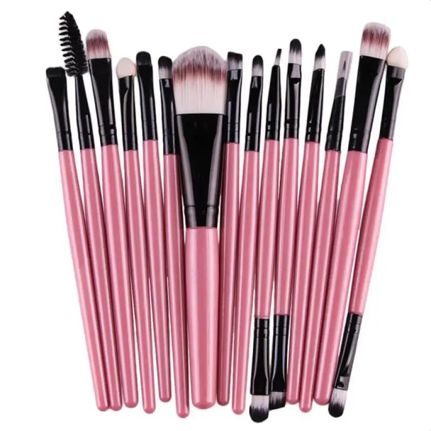 

15 pcs Makeup Brushes Sets Eye Shadow Foundation Eyebrow Lip Brush Cosmetic Brushes Professional Tools Wholesale