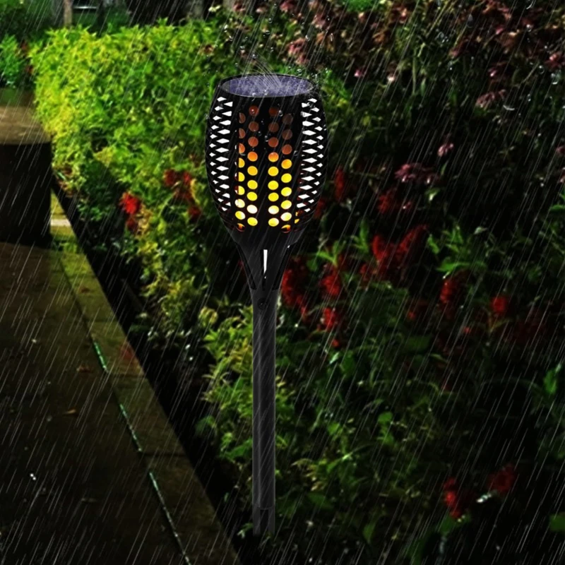 Chiclits Solar LED Flame Lamp Waterproof Flame Lighting 96LED Lights Flame Effect Light Outdoor Fire Light Garden Decoration  (24)