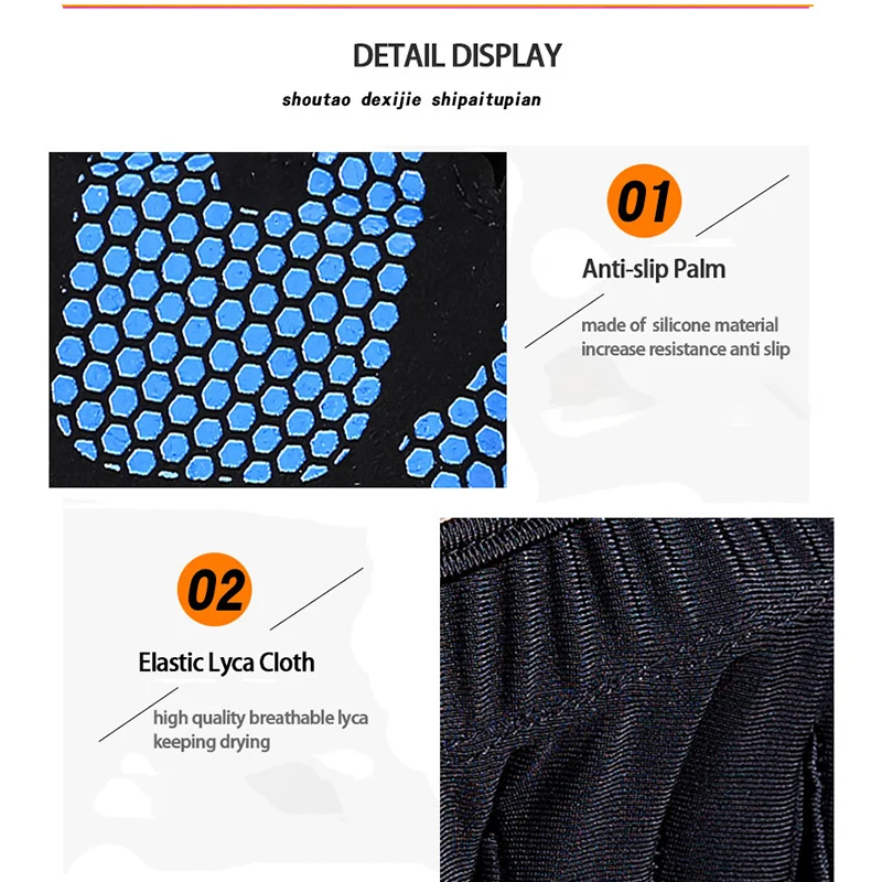 قفازات رفع أثقال كمال الأجسام المضادة للانزلاق 4 أصابع تنفس قفازات الوزن الثقيل الرياضة ممارسة اللياقة البدنية قفازات للرجال النساء
