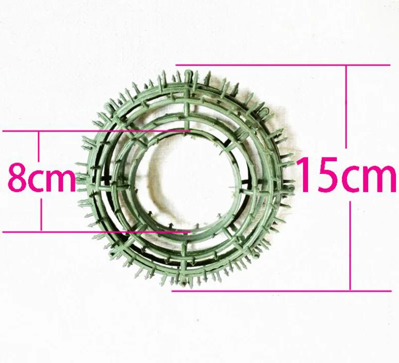 10 шт./лот, 15 см, искусственный пластиковый венок, рамка для цветов, травы, поцелуев, висящий букет из шариков, украшение для свадебной вечеринки