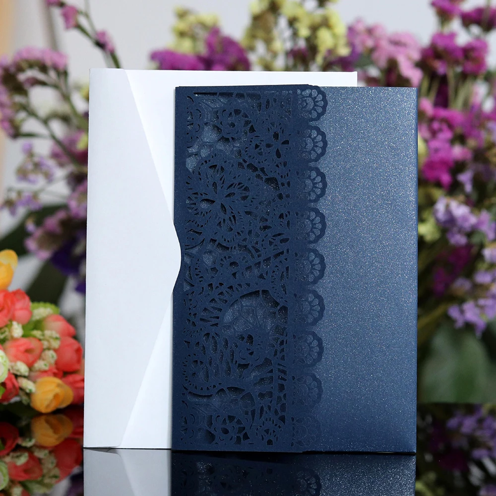  10PCS Laser Cut Wedding Invitations Card Lot Without Envelope Party Decor - 32950708378