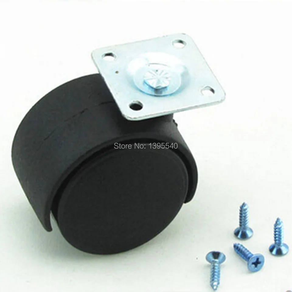 

New 2'' Durable Nylon Rubber Swivel Castor Universal Wheels Plate Rolling Caster Home Office Computer Chair Castor Chair Wheels