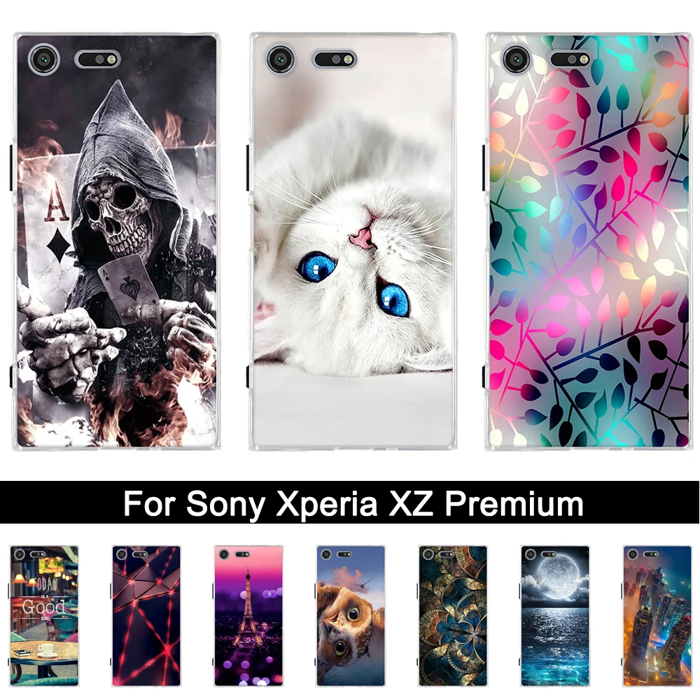 Силиконовый чехол для Sony Xperia XZ Premium G8141 G8142 задняя крышка телефона из ТПУ sony xperia xz