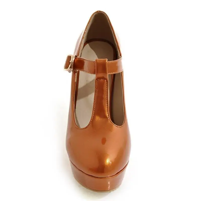 KemeKiss Size 31-48 2019 New Arrived Women High Heel Shoes Women Round Toe T Strap Platform Sexy Pumps Women OL Lades Footwear