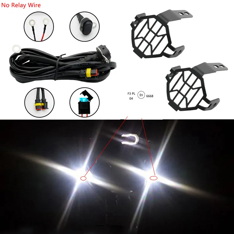 

1 set 40W Motorcycle LED Auxiliary Fog Light Spot Driving Lamps For BMW R1200GS/ADV/F800GS/F700GS/F650GS Headlight Fog Lights