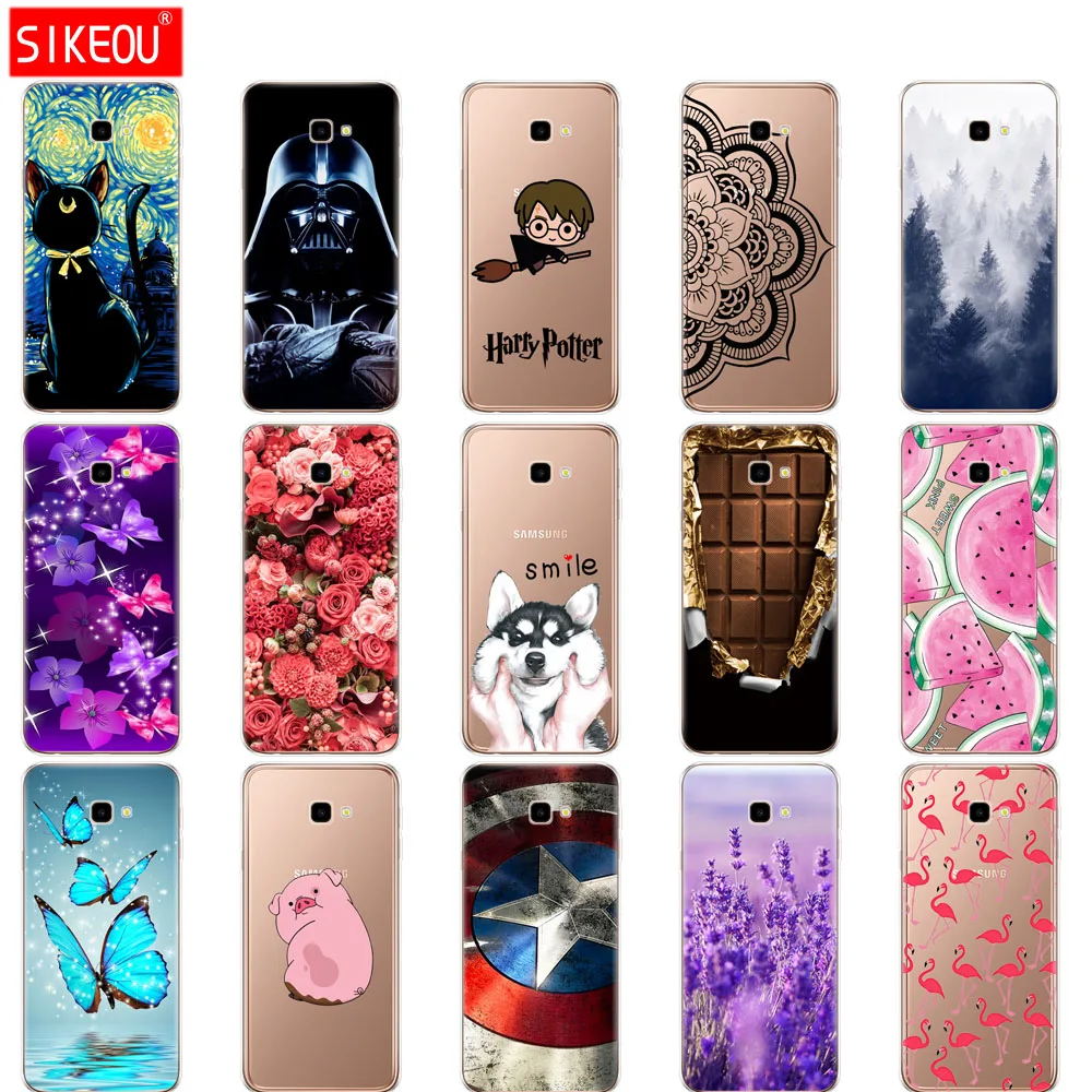 

silicone case For Samsung J4 Plus Print Back Soft TPU Cover For Coque Samsung J4 Plus J4 Prime sm j415 Case Capas J4Plus 2018