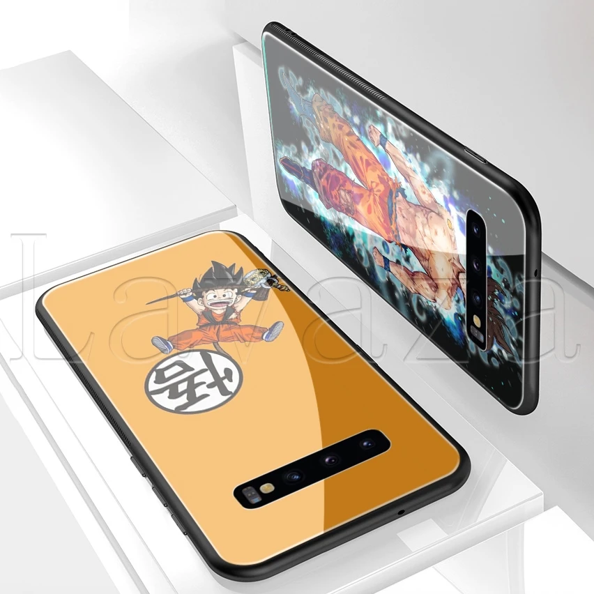 Чехол Lavaza Dragon Ball Son Goku из закаленного стекла TPU для samsung Galaxy S7 S8 S9 S10 Note 8 9 Edge