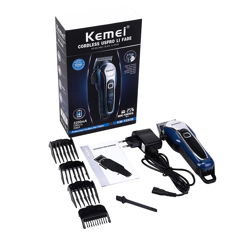 Машинка для стрижки волос Kemei светодиодный Профессиональный клипер для волос Мужская электрическая машина для резки машинка для стрижки