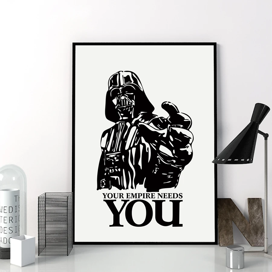 Star Wars Wall Decor Canvas Art Print Poster Empire Kebutuhan Anda Mengutip anda Kanvas Lukisan