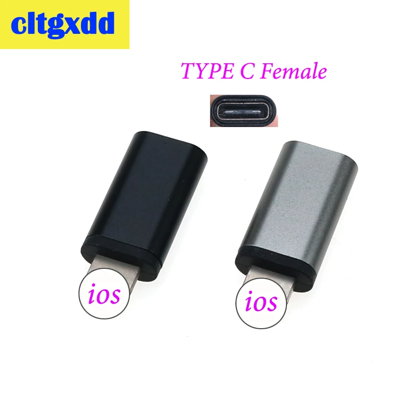 Адаптер cltgxdd USB C Мама папа IOS для Apple IPhone X XR XS 8 7 6 6S Plus Type c на 8pin зарядный кабель