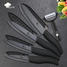 Ceramic Knife 3 4 5 6 inch paring utility slicing chef meat kitchen Knives Black Zirconia blade color anti-slip handle cutter