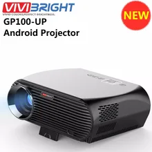 Новейший ViviBright GP100UP Умный домашний кинотеатр проектор Android6.01 3500 люменов высокая яркость светодиодный WiFi проектор 1280*800 пикселей