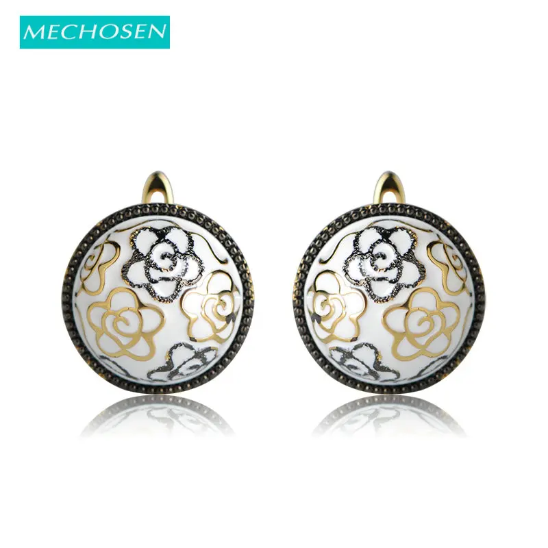 Женские серьги гвоздики с эмалью золотого цвета|rose flower stud earrings|flower earringsfashion earrings |