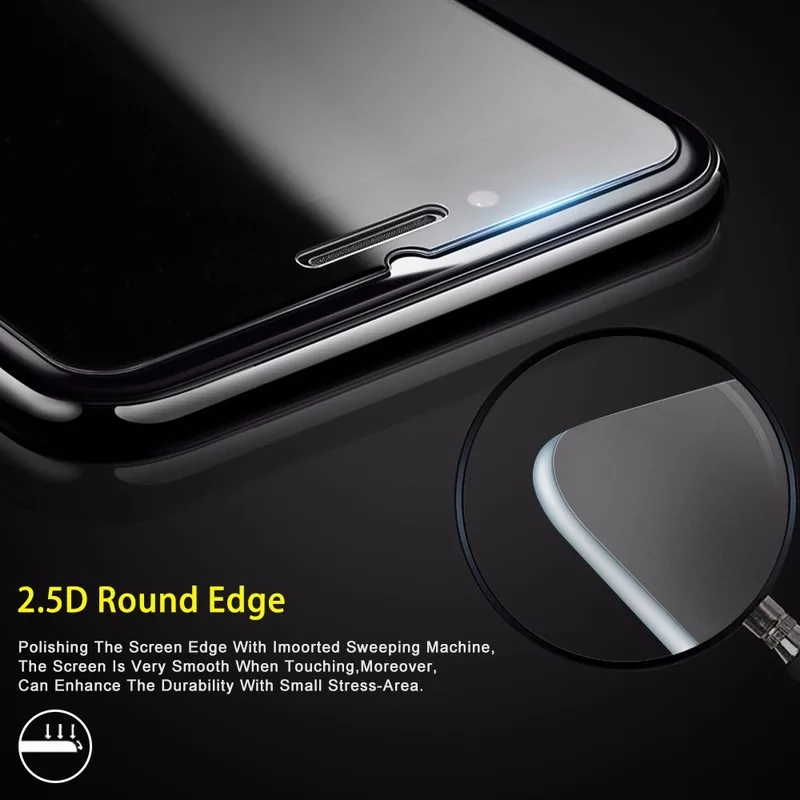 NYFundas For iPhone 7 Tempered Glass Screen Protector Guard For Apple iPhone 8 Plus X 6S 6 5 5S SE 4 4S 9H Film Protection Cover (3)