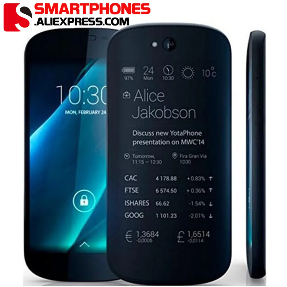 

Yota Yotaphone 2 4G Dual scree 5'' HD Screen 4.7'' Touch E-ink Snapdragon Quad Core 8.0MP 2G+32G Android 5.0 mobile phone