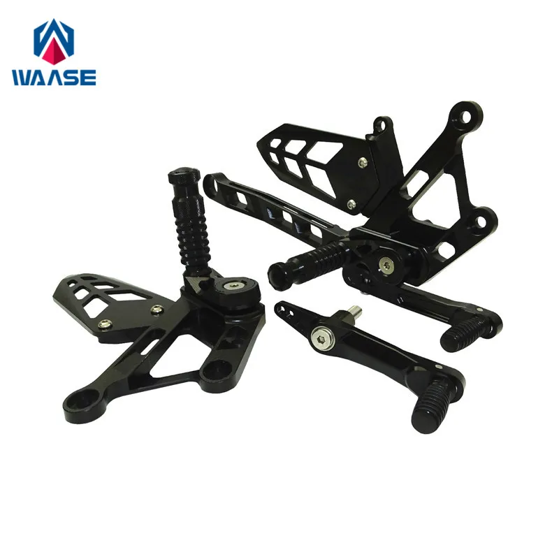 waase Adjustable Rcing Rider RearSets Shift Rear set Foot Rest Pegs For